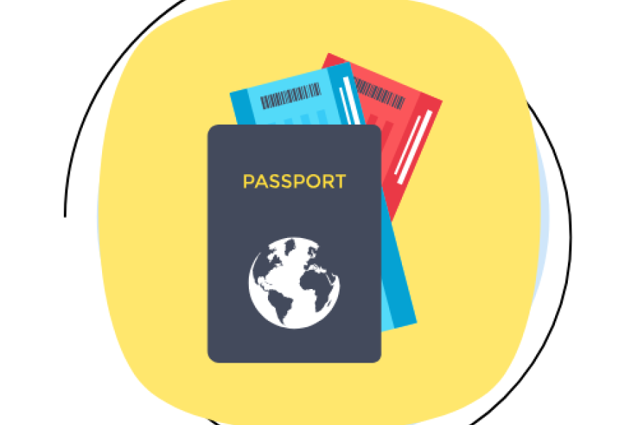 photo of passport and visa